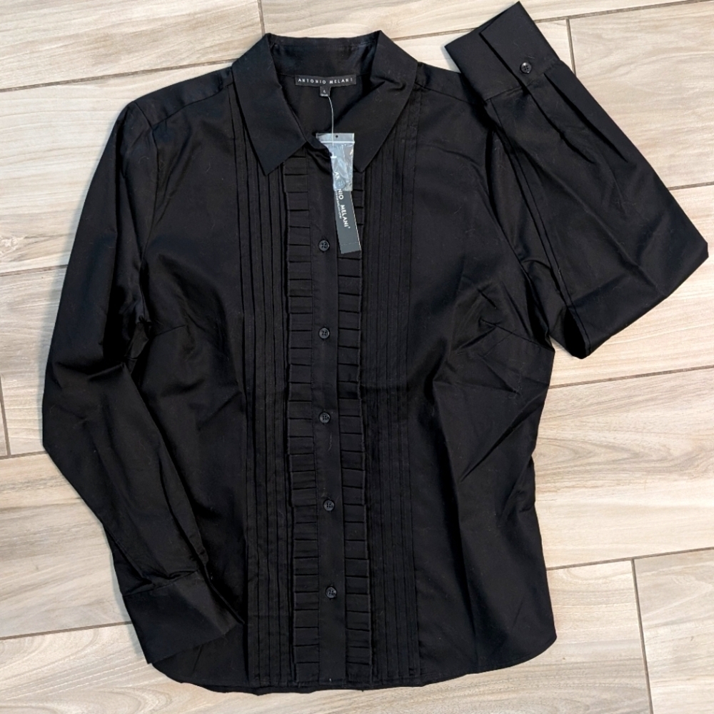 Antonio Melani Nellie Black Button Up Shirt